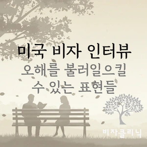 미국 비이민 비자 인터뷰, 주의해야 할 표현들